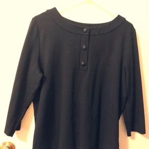 TALBOTS- Size X- Women's Black 3/4 sleeve